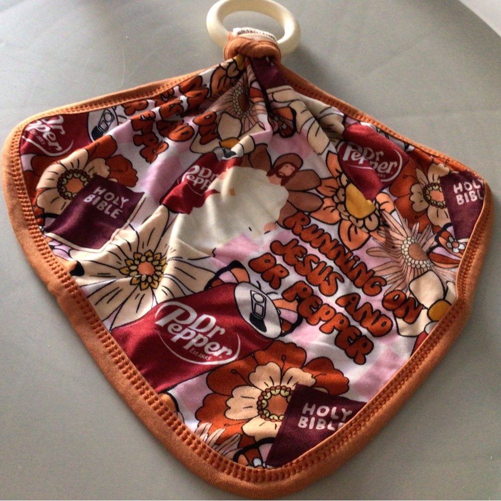 Dr Pepper Floral Baby Bib
